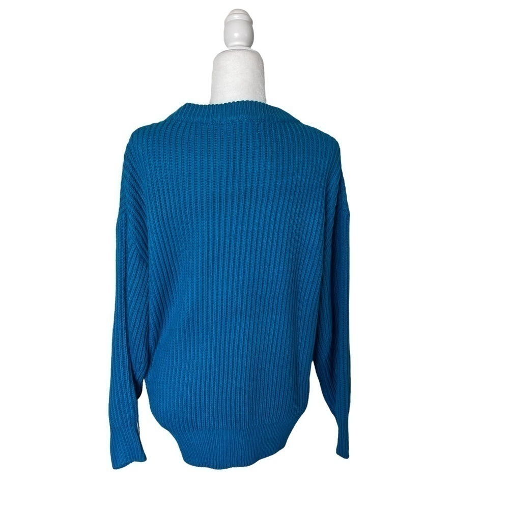 Golden Earth Studio Crew Neck Sweater in Blue Size Medium - Picture 4 of 10